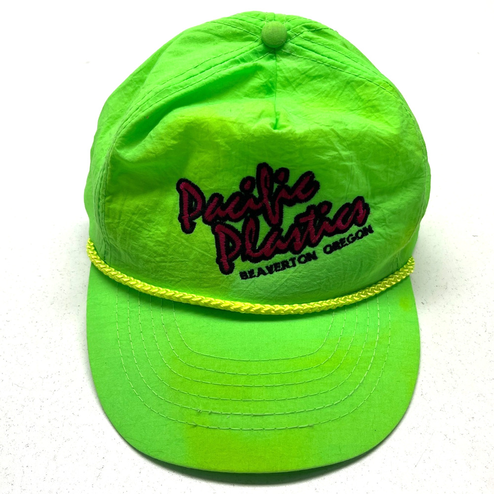 Pacific Plastics oregon baseball cap Vintage Soft Snapback Finish Neon